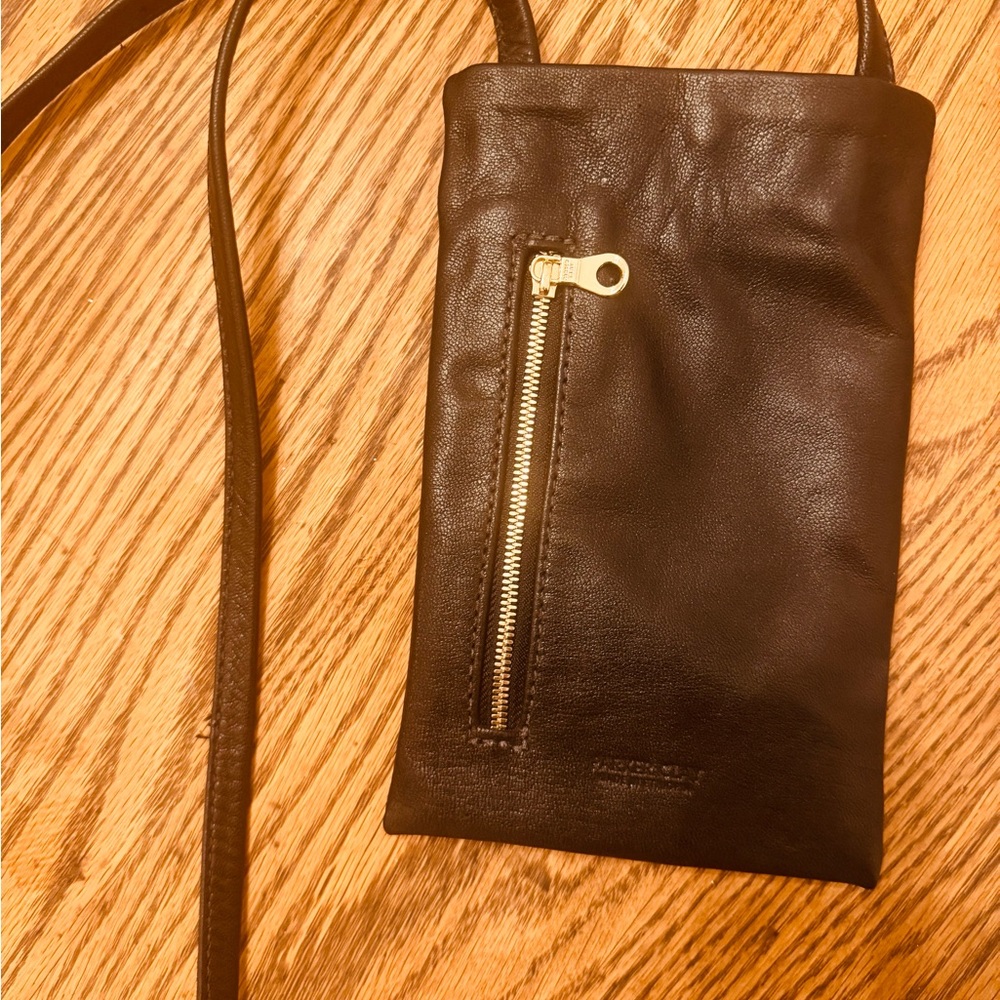 Black Leather Crossbody phone bag